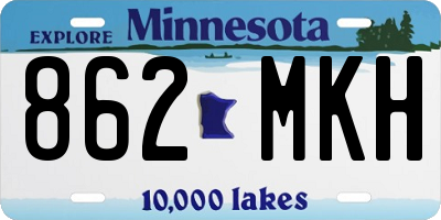 MN license plate 862MKH