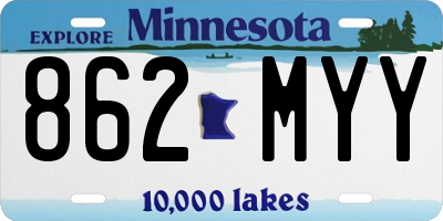MN license plate 862MYY