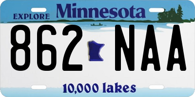 MN license plate 862NAA