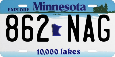 MN license plate 862NAG
