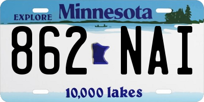 MN license plate 862NAI