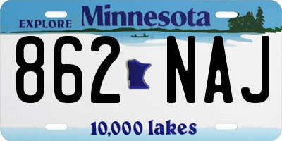 MN license plate 862NAJ