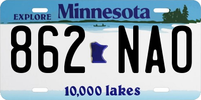 MN license plate 862NAO