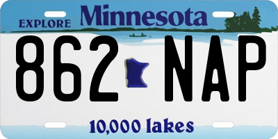MN license plate 862NAP