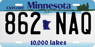 MN license plate 862NAQ