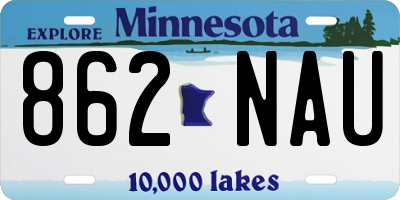 MN license plate 862NAU
