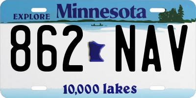 MN license plate 862NAV