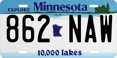 MN license plate 862NAW