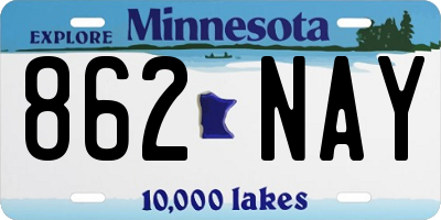 MN license plate 862NAY