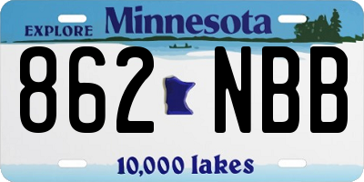 MN license plate 862NBB