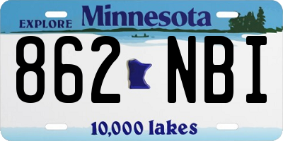 MN license plate 862NBI