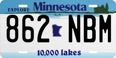 MN license plate 862NBM