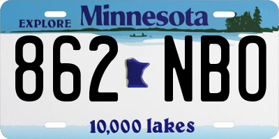 MN license plate 862NBO