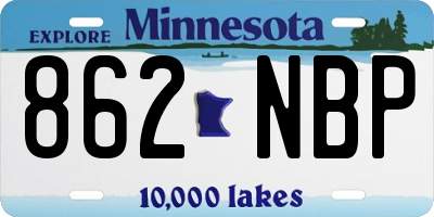 MN license plate 862NBP