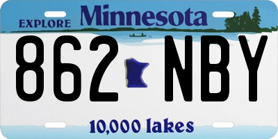 MN license plate 862NBY