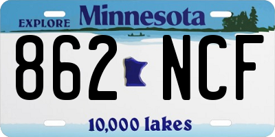 MN license plate 862NCF
