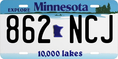 MN license plate 862NCJ