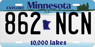 MN license plate 862NCN
