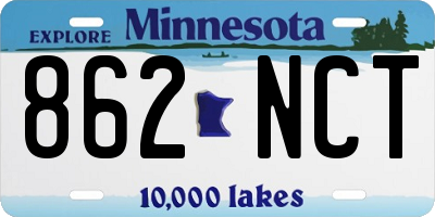 MN license plate 862NCT
