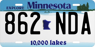 MN license plate 862NDA