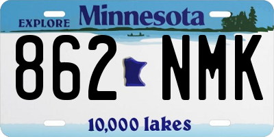 MN license plate 862NMK