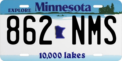 MN license plate 862NMS