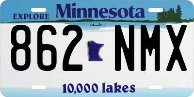 MN license plate 862NMX