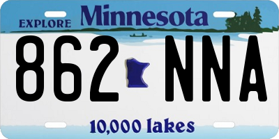 MN license plate 862NNA
