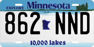 MN license plate 862NND