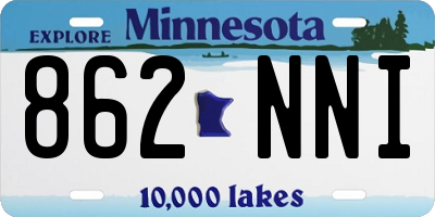 MN license plate 862NNI