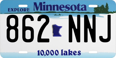 MN license plate 862NNJ