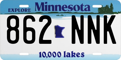 MN license plate 862NNK