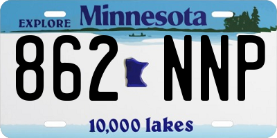 MN license plate 862NNP