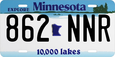 MN license plate 862NNR