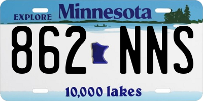 MN license plate 862NNS