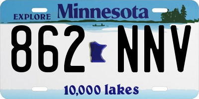 MN license plate 862NNV