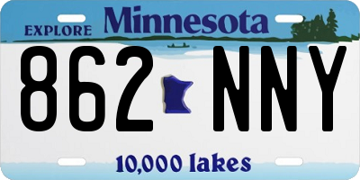 MN license plate 862NNY