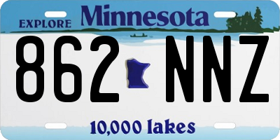 MN license plate 862NNZ