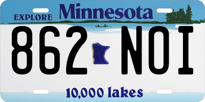 MN license plate 862NOI
