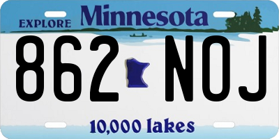 MN license plate 862NOJ