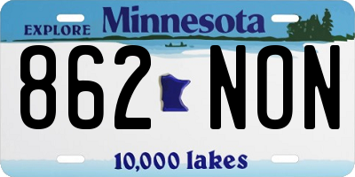 MN license plate 862NON