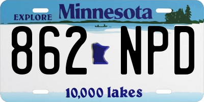 MN license plate 862NPD