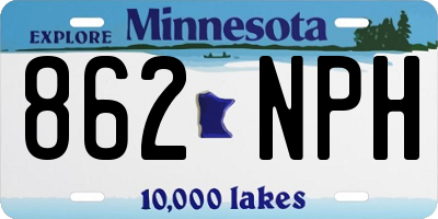 MN license plate 862NPH