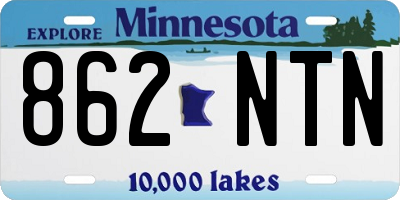 MN license plate 862NTN
