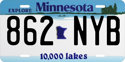 MN license plate 862NYB