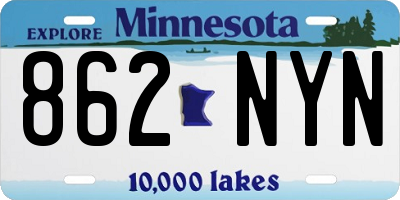 MN license plate 862NYN