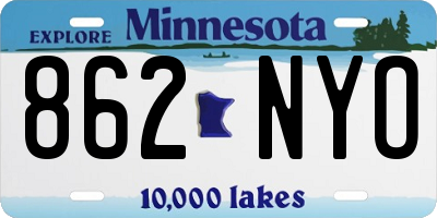 MN license plate 862NYO