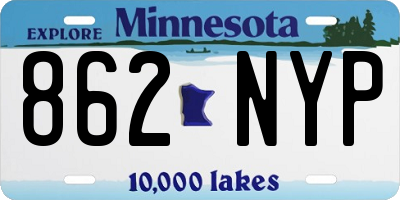 MN license plate 862NYP