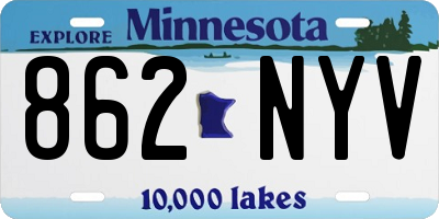 MN license plate 862NYV