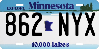 MN license plate 862NYX
